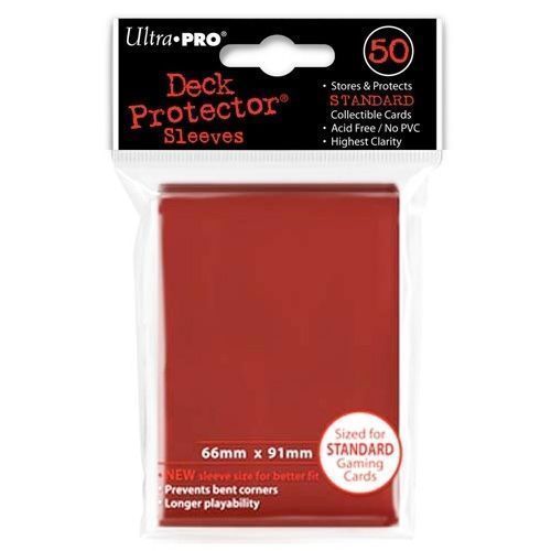 ULTRA PRO RED Deck Protector Card Sleeves Magic Pokemon Standard 50 Sleeves