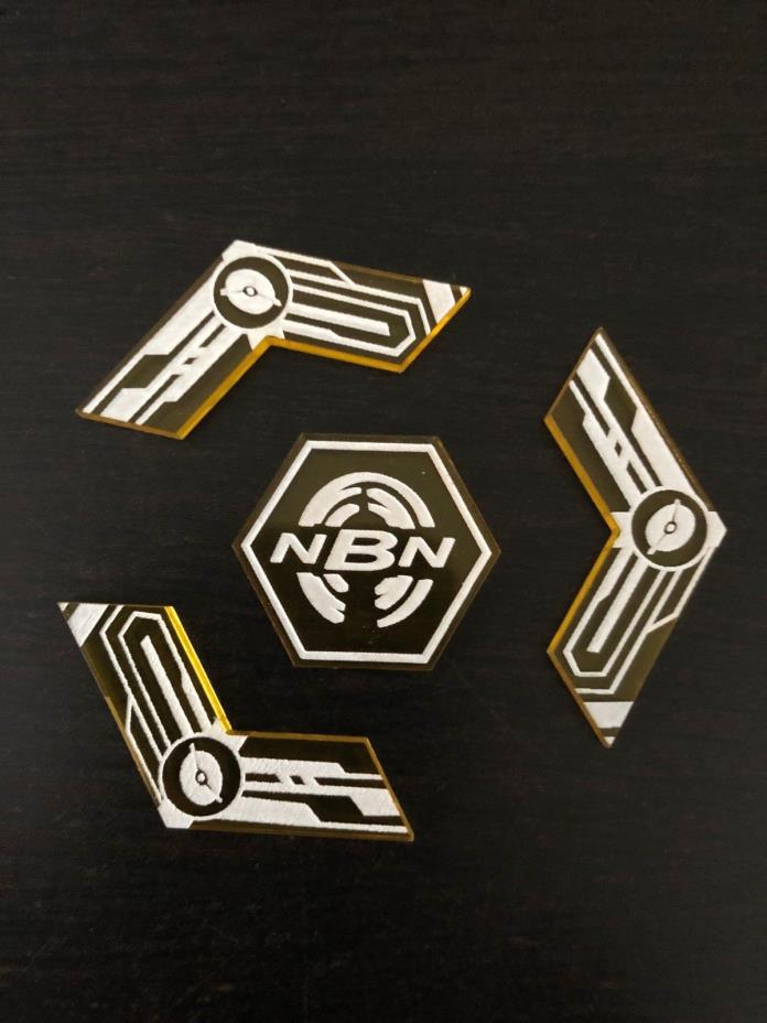 Android Netrunner NBN Click Tracker Acrylic Tokens Promo