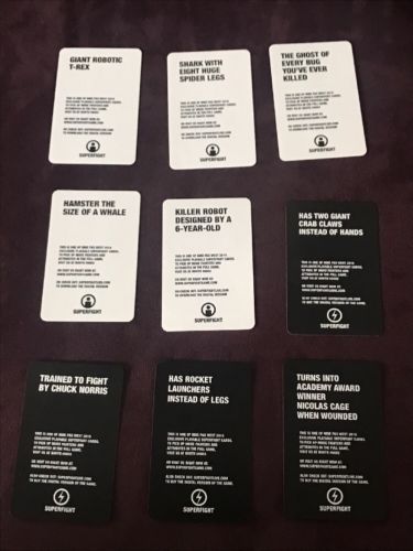 Pax West 2016 Superfight 9-Card Complete Set Exclusive Rare In Hand