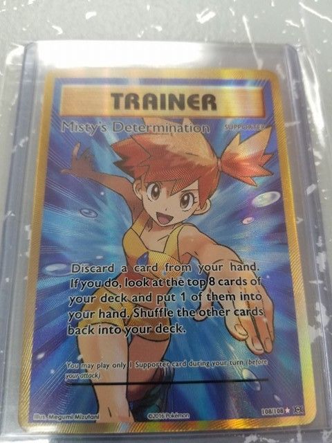Misty's Determination TRAINER - POKEMON- Ultra Rare Evolutions XY NM FULL ART