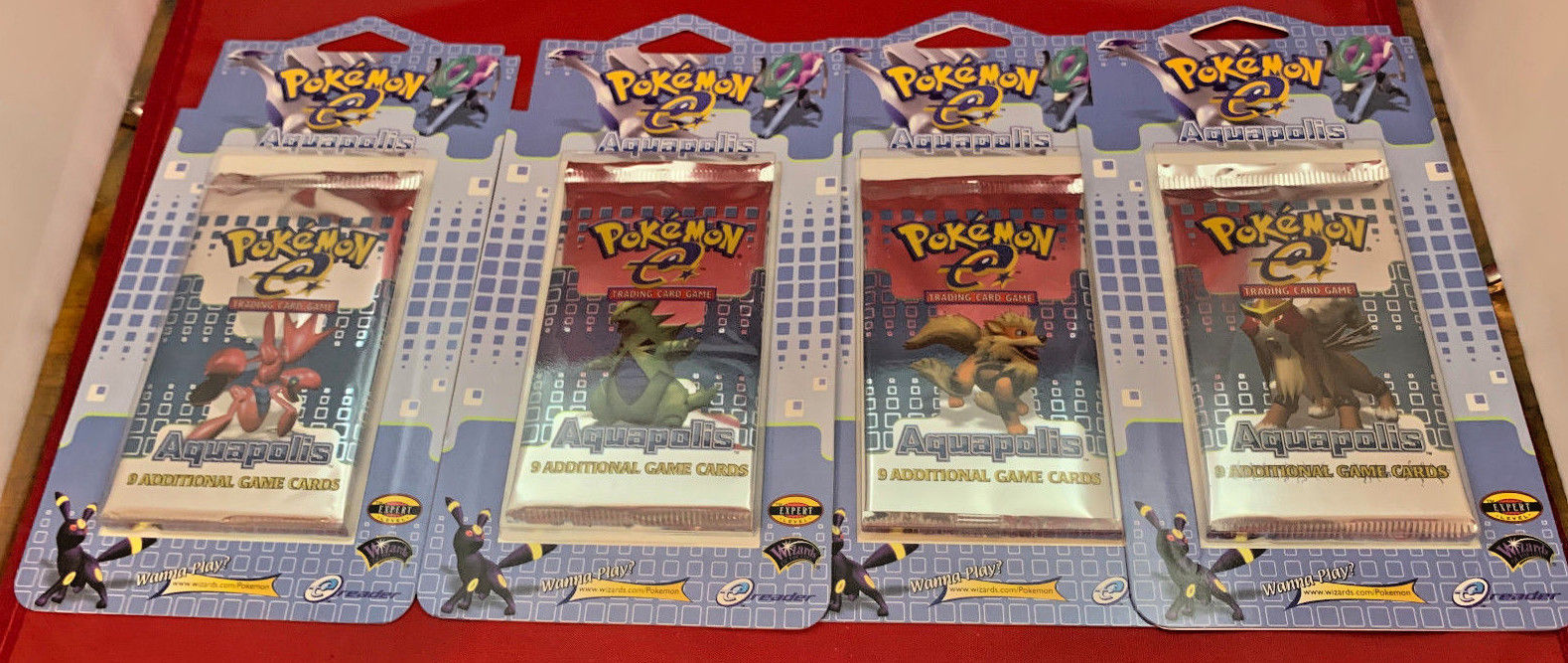2003 Pokemon Aquapolis Booster Blister Pack SET-Factory Sealed. Extremely Rare.