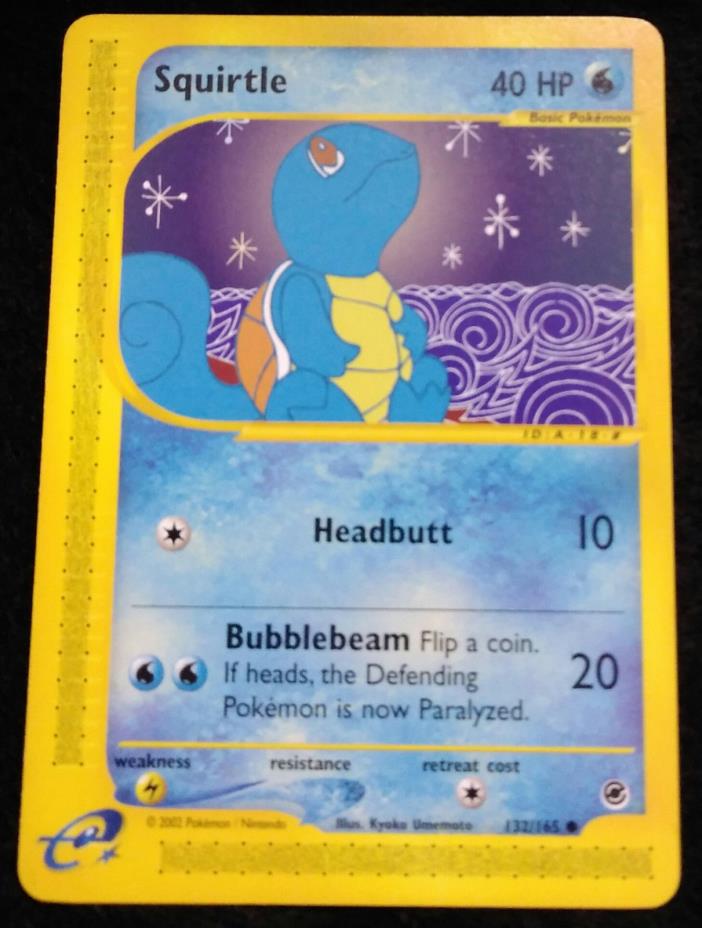 Pokemon Squirtle 132 Expedition Base Set 2002 E-Card 132/165 Mint