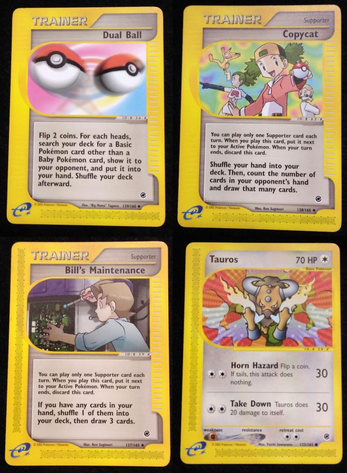 4X Pokemon Expedition Base Set 2002 Lot E-Card Copycat 138 139 137 133 Mint