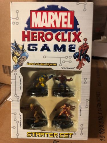 Marvel Heroclix Starter Set. 6 Figures And More Inside Spider-Man Wolverine Game