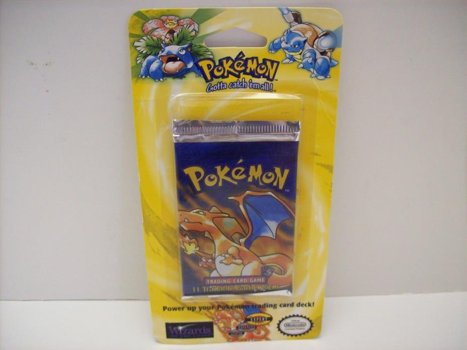 1999 Pokemon Sealed Game Cards Blister Pack, Charizard Art
