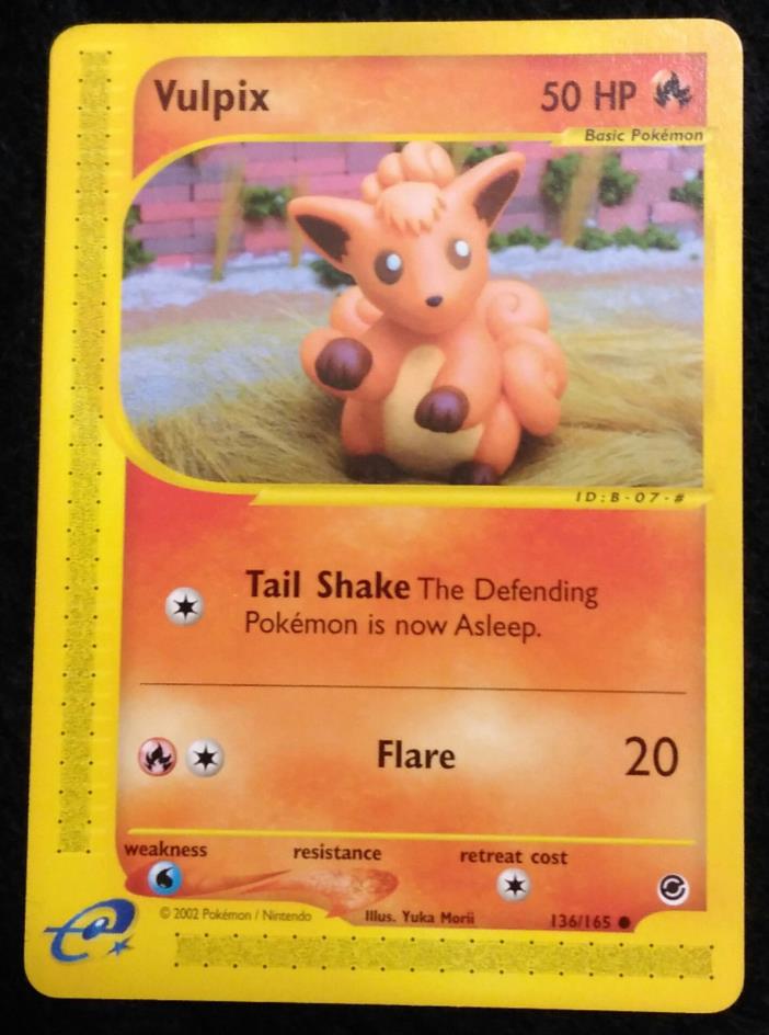 Pokemon Vulpix 136 Expedition Base Set 2002 E-Card 136/165 Mint