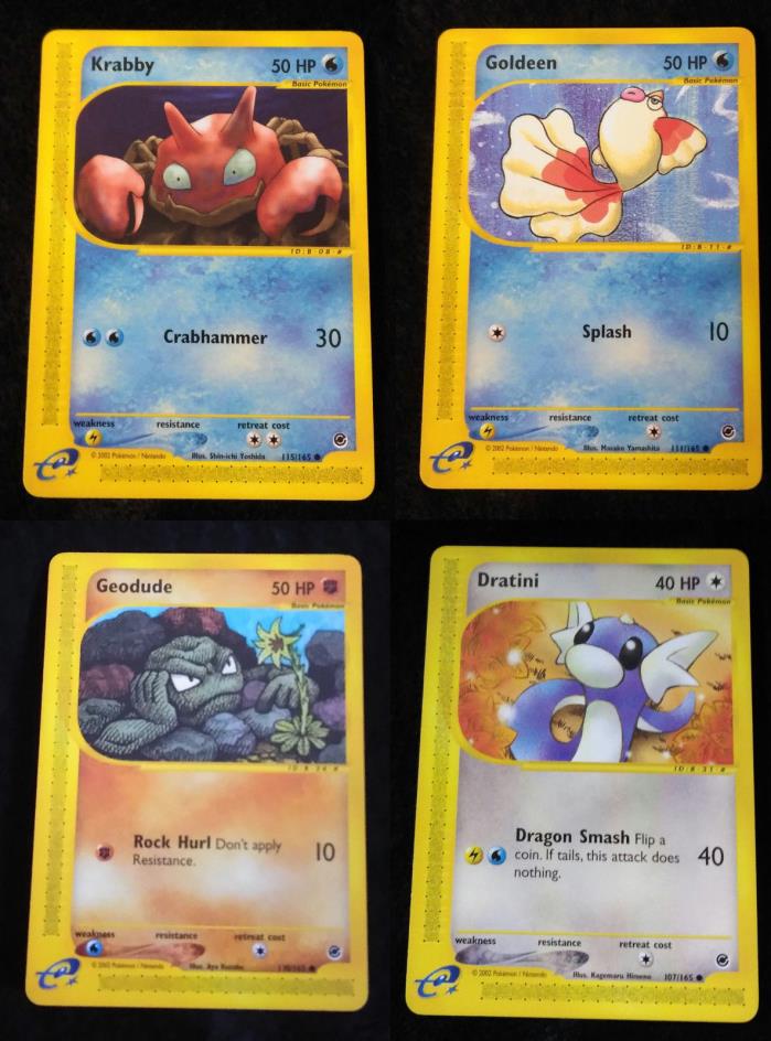 4X Pokemon Expedition Base Set 2002 Lot E-Card Dratini 107 111 115 110 Mint
