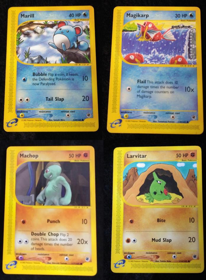 4X Pokemon Expedition Base Set 2002 Lot E-Card Larvitar 116 117 118 120 Mint