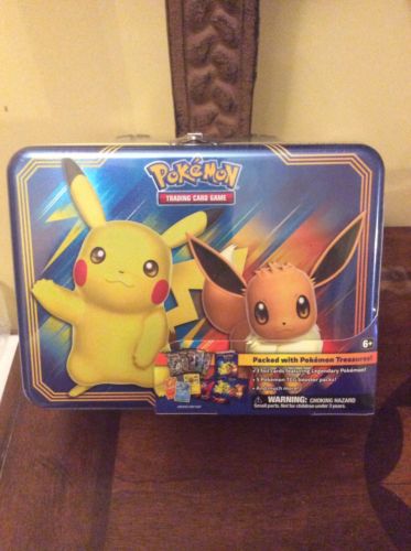 Pokemon TCG Pikachu & Eevee 2018 Fall Collector Chest Lunch Box TIN New & Sealed
