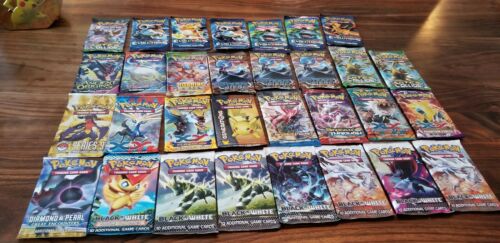 56 Pokemon Booster Pack Lot - D&P To Sun And Moon