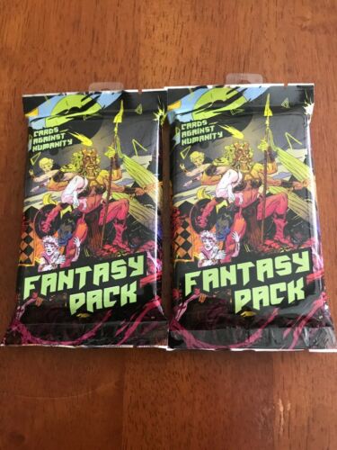 Cards Against Humanity Fantasy  Booster Pack Lot. So Wrong, So Funny! 2 Of Them