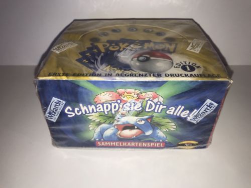 Sealed Mint German 1st First Edition Pokemon Base Set Booster Box