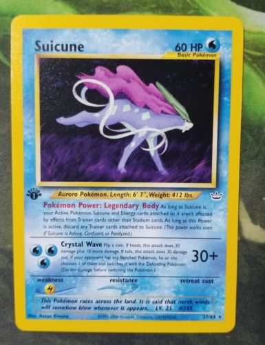 1st Edition Suicune Rare 27/64 - Near Mint