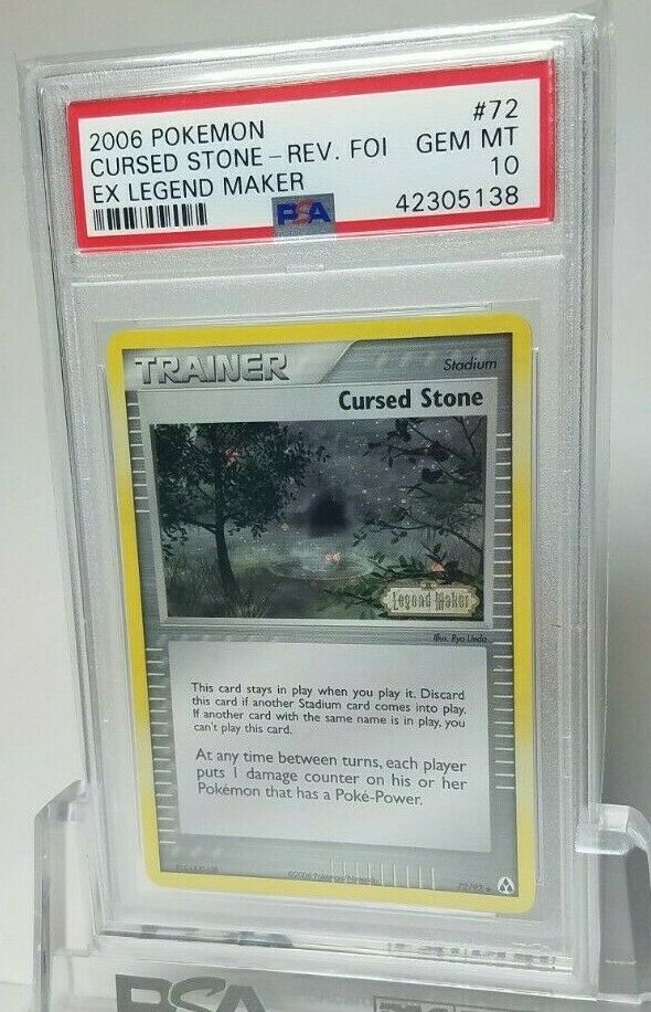 PSA 10 Gem Mint Cursed Stone Ex Legend Maker 72/92 Reverse Holo Pokemon