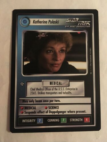 Star Trek CCG 1E Katherine Pulaski Rare Card