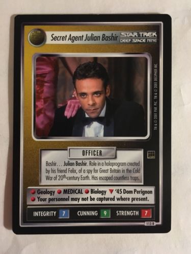 Star Trek CCG 1E Secret Agent Julian Bashir 113R Rare Card