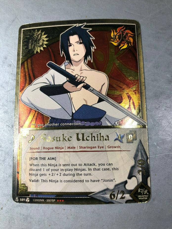 Naruto CCG Sasuke Uchiha [For the Aim] 589 Super Rare card