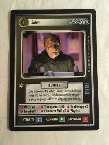 Star Trek CCG 1E Sulan 187R Rare Card