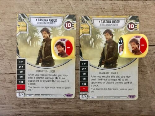 Star Wars Destiny - Cassian Andor Legendary Card With Die X2 Way Of The Force NM