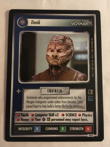 Star Trek CCG 1E Donik 78R Rare Card