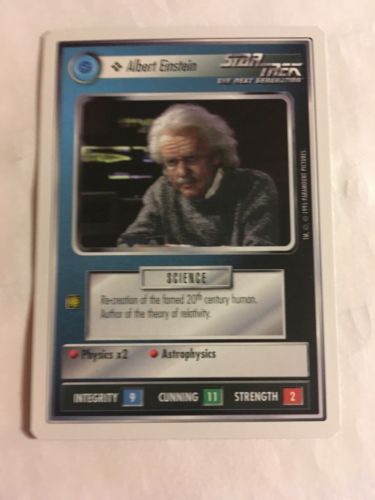 Star Trek CCG 1E Albert Einstein Rare Card