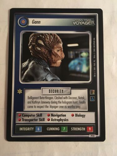 Star Trek CCG 1E Gann 79R Rare Card