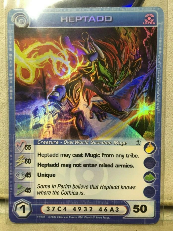 Chaotic Card - Ultra Rare Foil - Heptadd - 55/60/45/4550