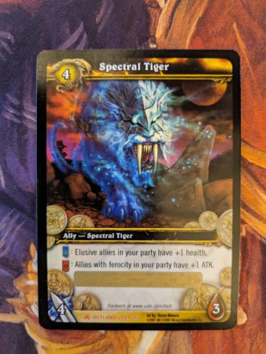 Unscratched World of Warcraft Spectral Tiger Loot Card WoW TCG