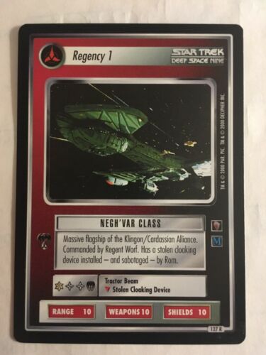 Star Trek CCG 1E Regency 1 127R Rare Card
