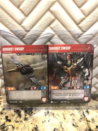 Transformers TCG Wave 2 Rare Foil DINOBOT SWOOP Bombardier RT T21/T46 Volcanicus