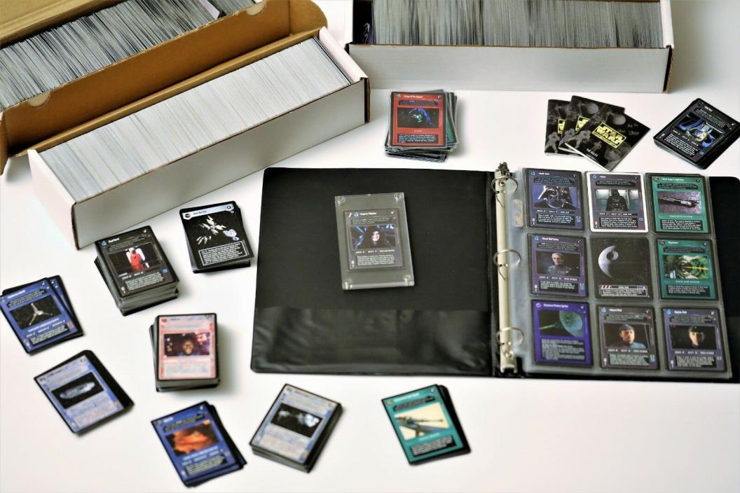 Huge Lot 3k Star Wars CCG collection Vader, Rares, Foils, DS2 Endor, UR EMPEROR!