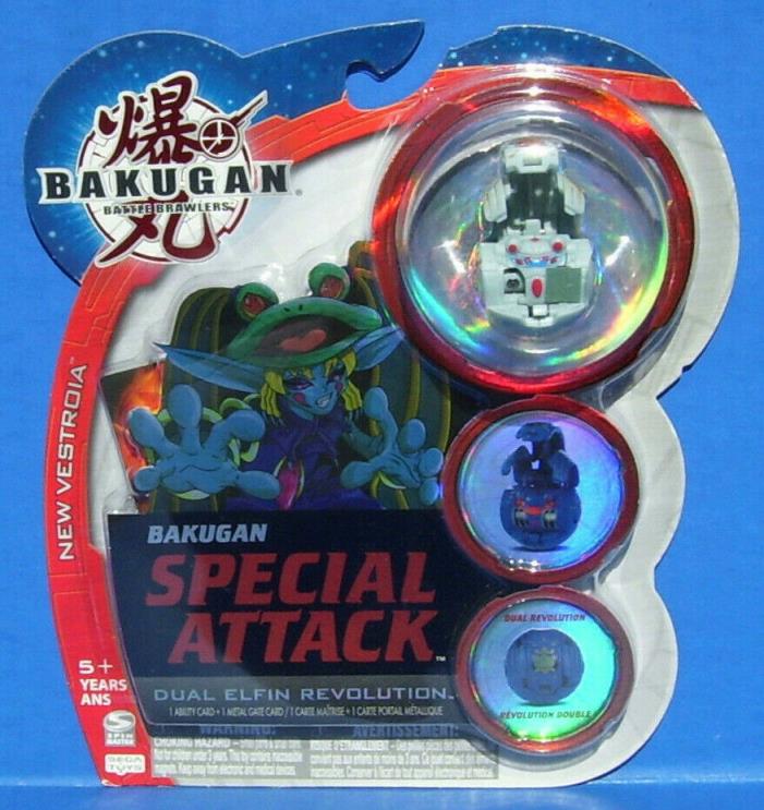 Bakugan Dual Elfin Revolution Gray Haos Special Attack NEW Vestroia Sealed