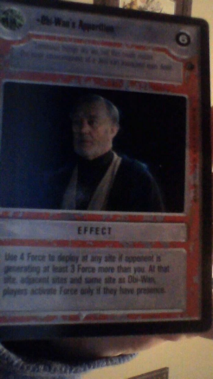 Obi-wan's apaparition star wars card Dagobah set 1990's  unplayed