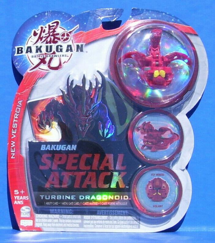 Bakugan Turbine Dragonoid Red Special Attack Fly Wheel NEW Vestroia Sealed