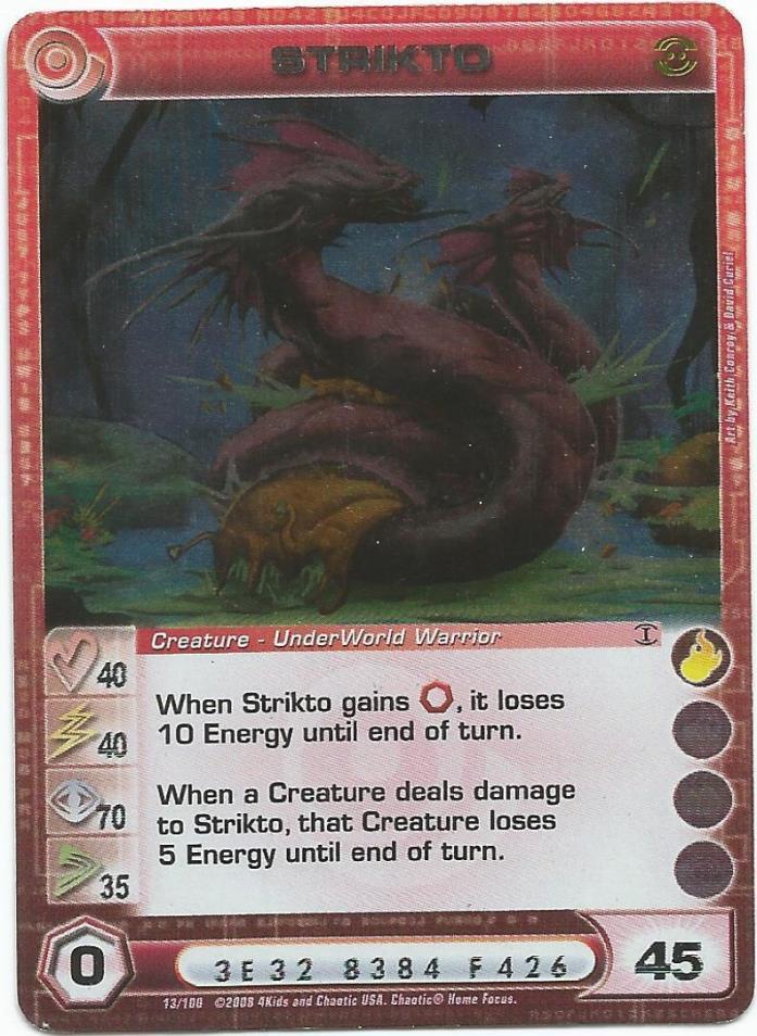 CHAOTIC CARD STRIKTO (FOIL) Rare - Zenith of the Hive
