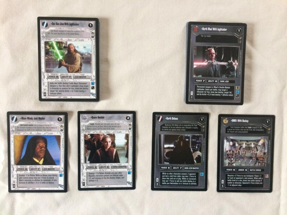 Star Wars CCG Theed Palace Complete (120/120) Set with checklists, no AI