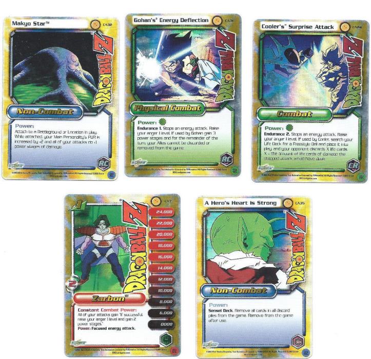 5 Different Cosmic Anthologies Subset Promo Dragonball Z DBZ CCG Card Lot Played