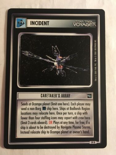 Star Trek CCG 1E Caretaker’s Array 59R Incident Rare Card