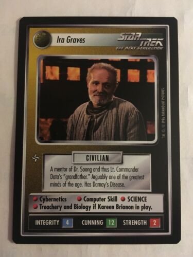 Star Trek CCG 1E Ira Graves Rare Card