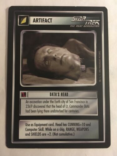 Star Trek CCG 1E Data’s Head Rare Card