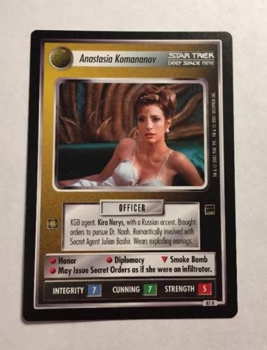 Star Trek CCG 1E Anastasia Komananov 81R Rare Card