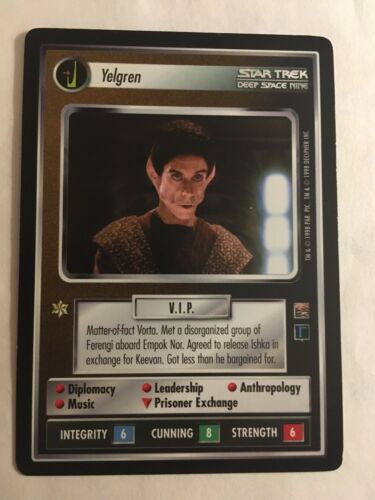 Star Trek CCG 1E Yelgren Rare Card