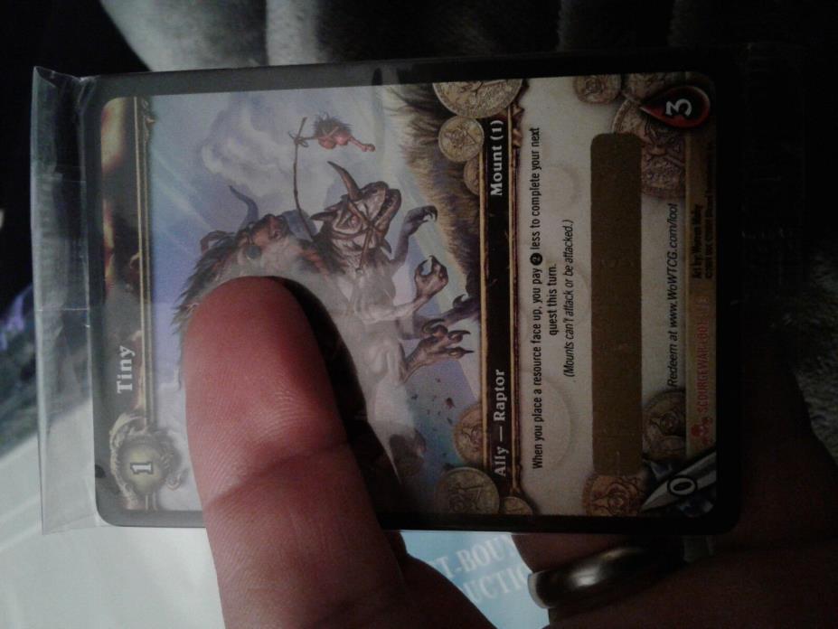 WOW TCG TINY Loot Card New for White Stallion Bridle or Ivory Raptor Whistle WOW