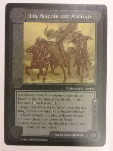 MIDDLE-EARTH CCG MECCG THE NAZGUL ARE ABROAD WIZARDS LIMITED TWL METW RARE LOTR
