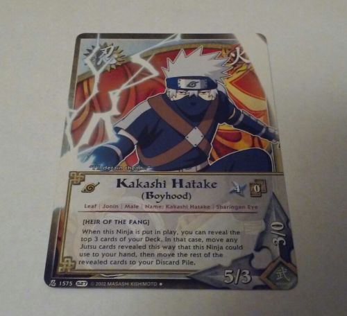 Naruto Cards CCG TCG Kakashi Hatake (Boyhood) 1575 UNCOMMON COMBINE SHIPPING