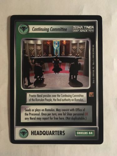 Star Trek CCG 1E Continuing Committee Rare Card