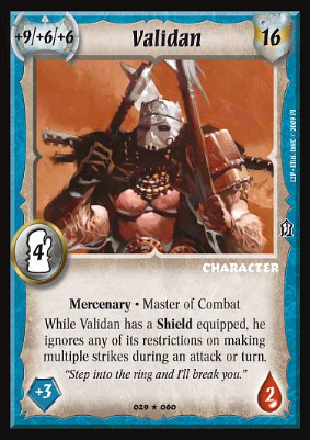 Warlord CCG Saga of the Storm VALIDAN  say it again!