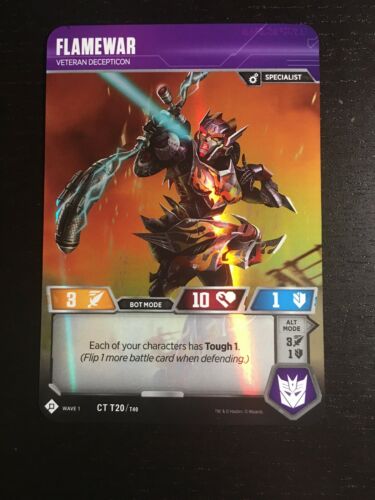 WotC Transformers TCG ** 1x Flamewar // Veteran Decepticon ** NM-Mint