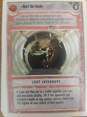 Star Wars CCG WB Premiere Unlimited Don't Get Cocky NrMint-MINT SWCCG