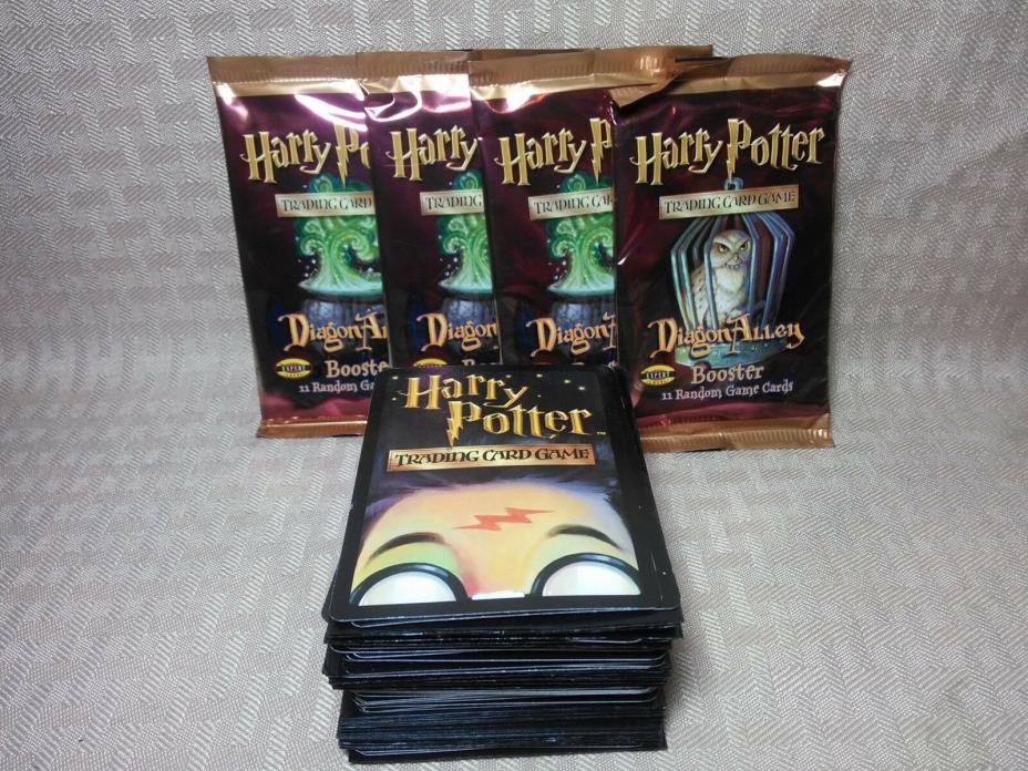 Harry Potter TCG Lot 4 Sealed Booster Dragon Alley + Loose Cards